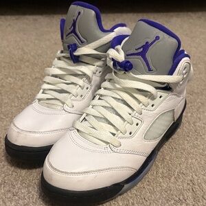 Jordan White and Purple Sneakers